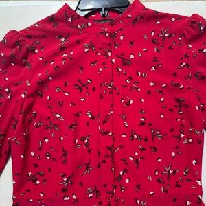 Banana Republic Red Floral Dress